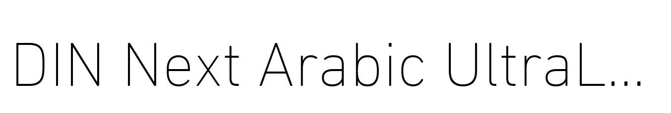 DIN Next Arabic UltraLight